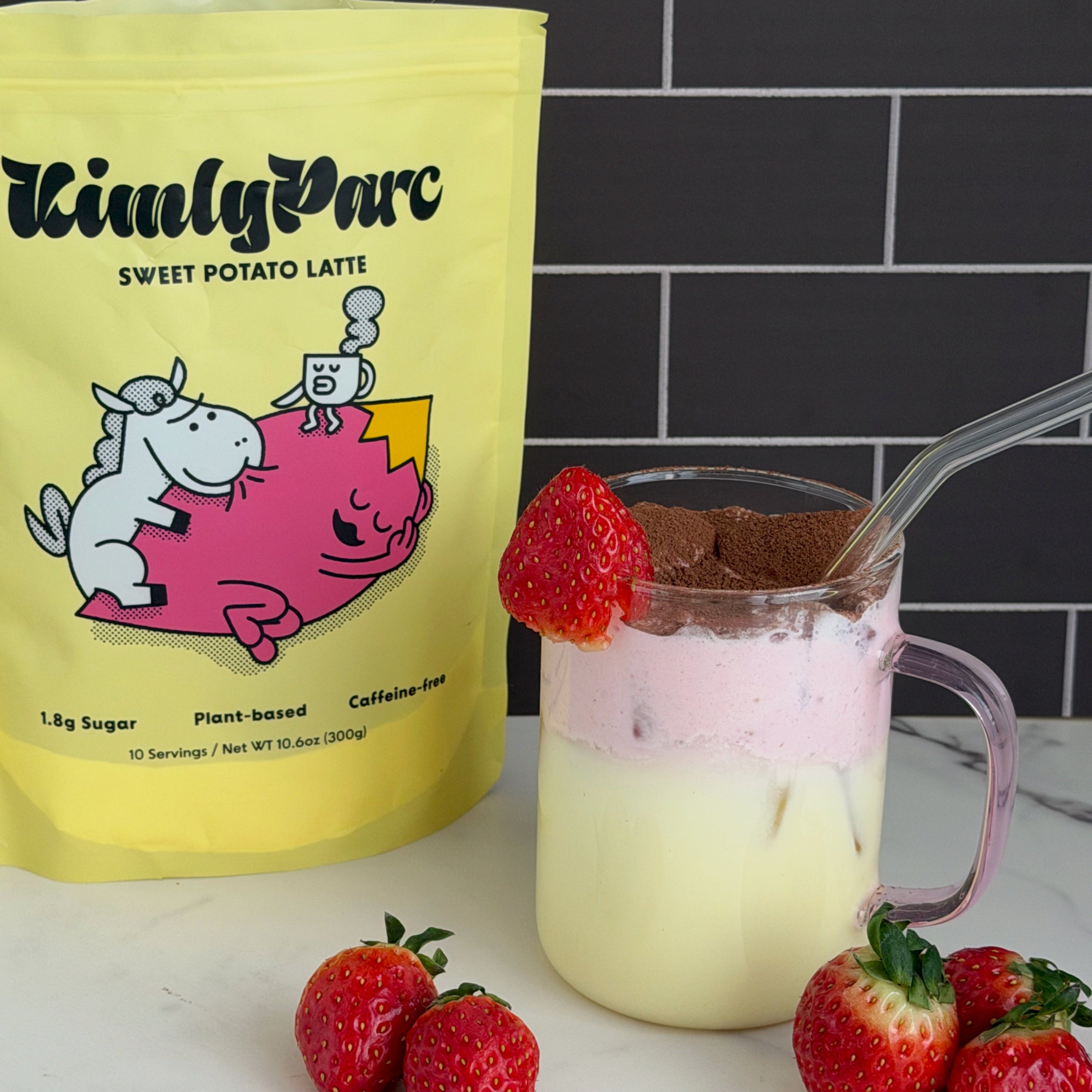Strawberry Cold Foam Sweet Potato Latte 🍓